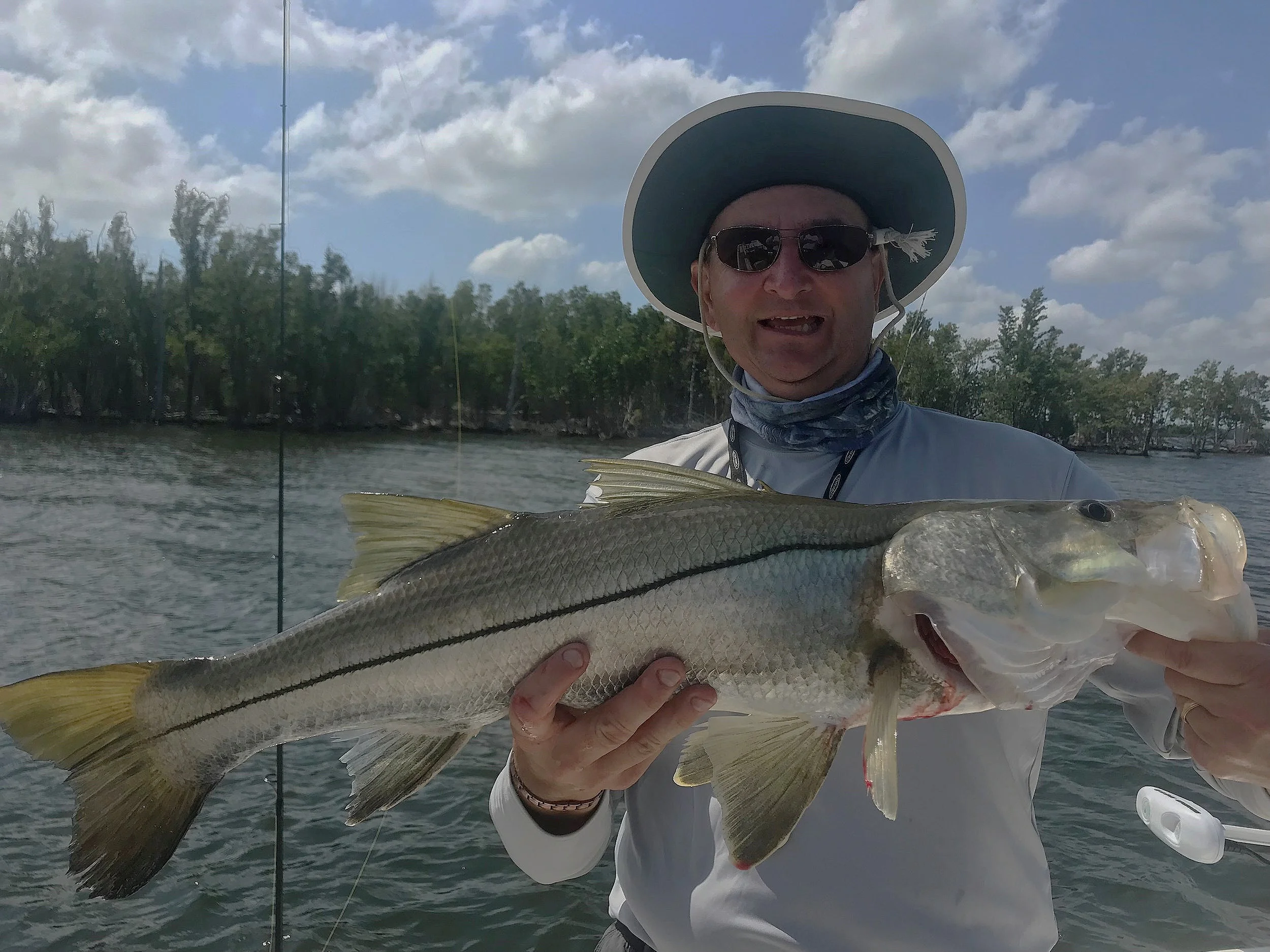 Dave caught this nice Snook on a Gulp swim bait.