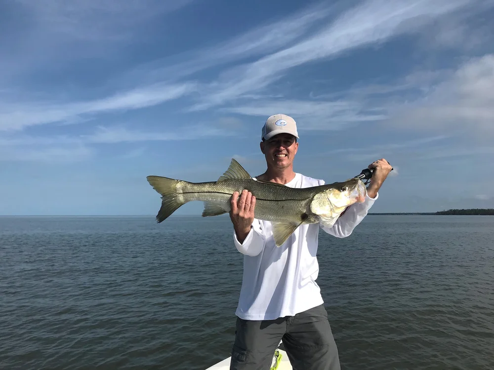 Kevin catches lots of Snook in in Tampa Bay but came to Flamingo for his biggest Snook.