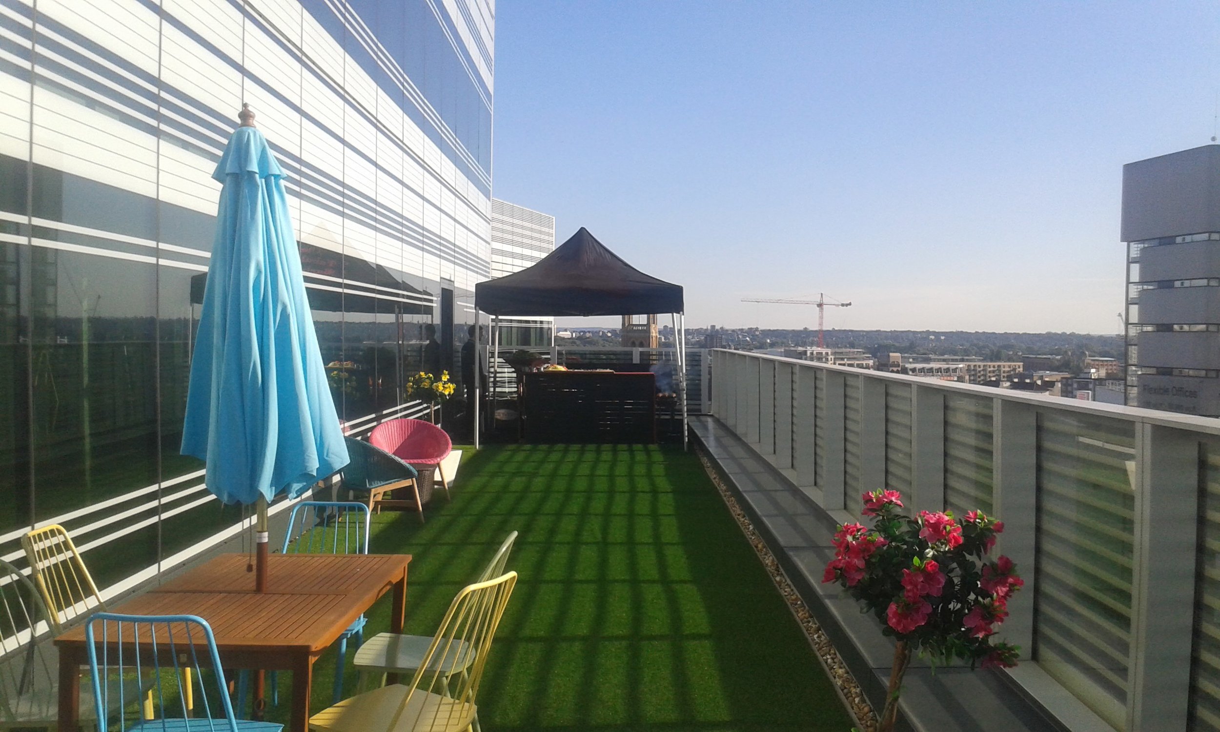 8th floor roof terrace BBQ in London