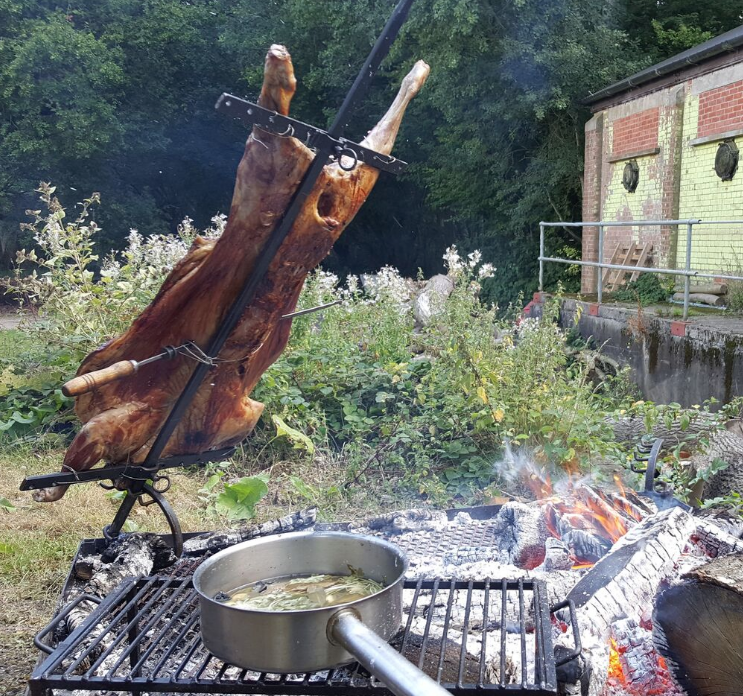 Asado whole salt-marsh Welsh lamb