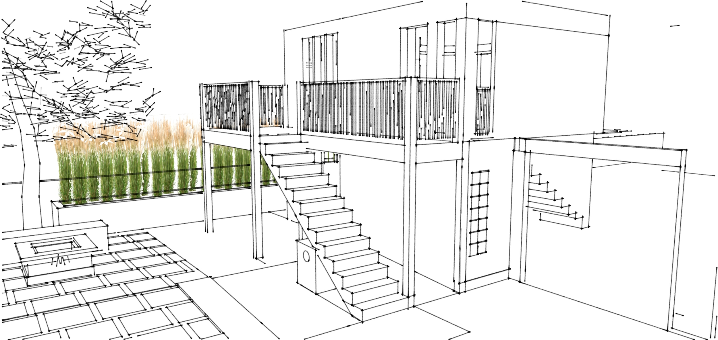 Irving Steet, San Mateo sketch up model: Design Development 