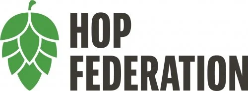 HOP Federation logo featuring a stylized hop cone in green and black text.