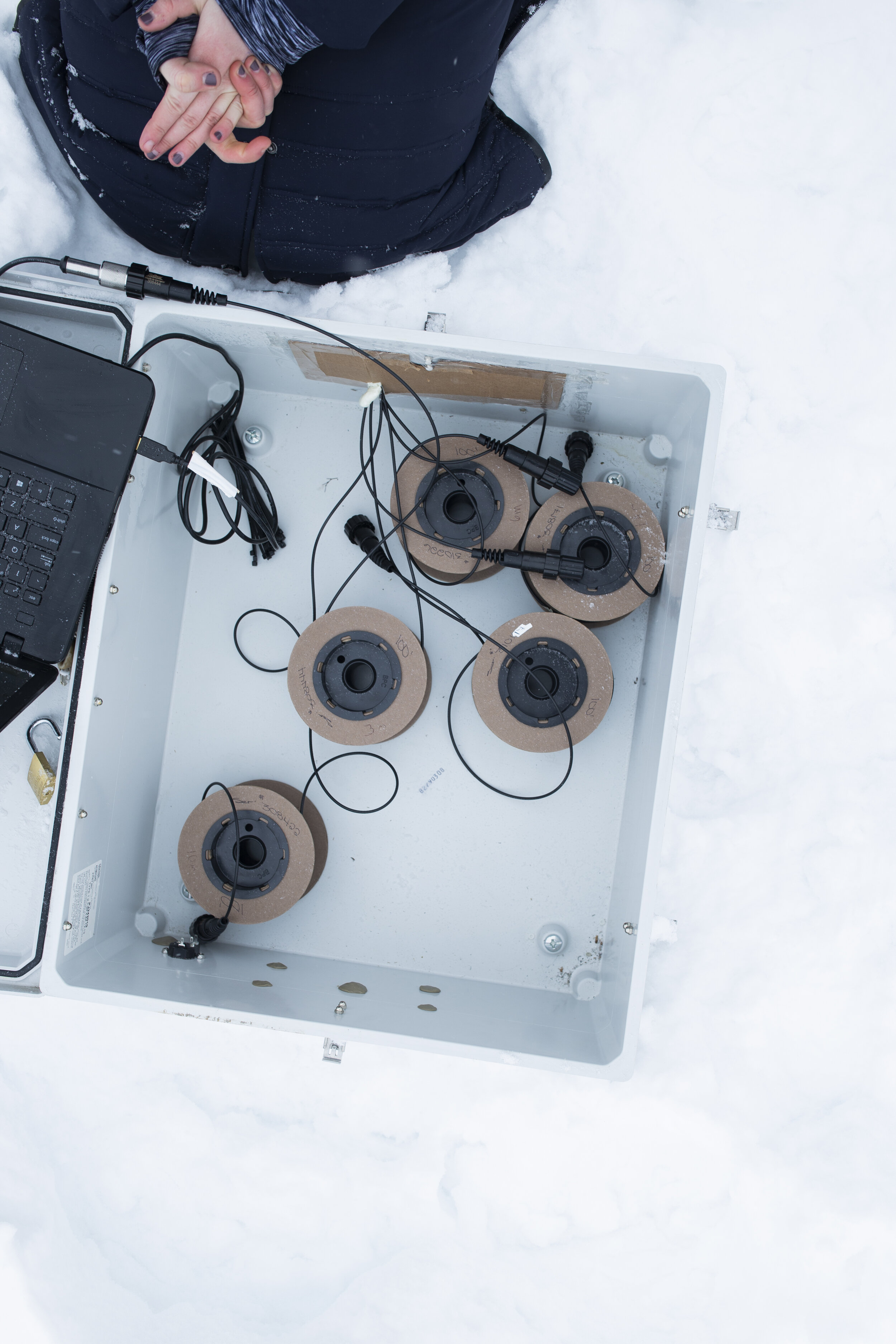  This box of sensors was buried beneath the snow, yet remained perfectly weather sealed.  