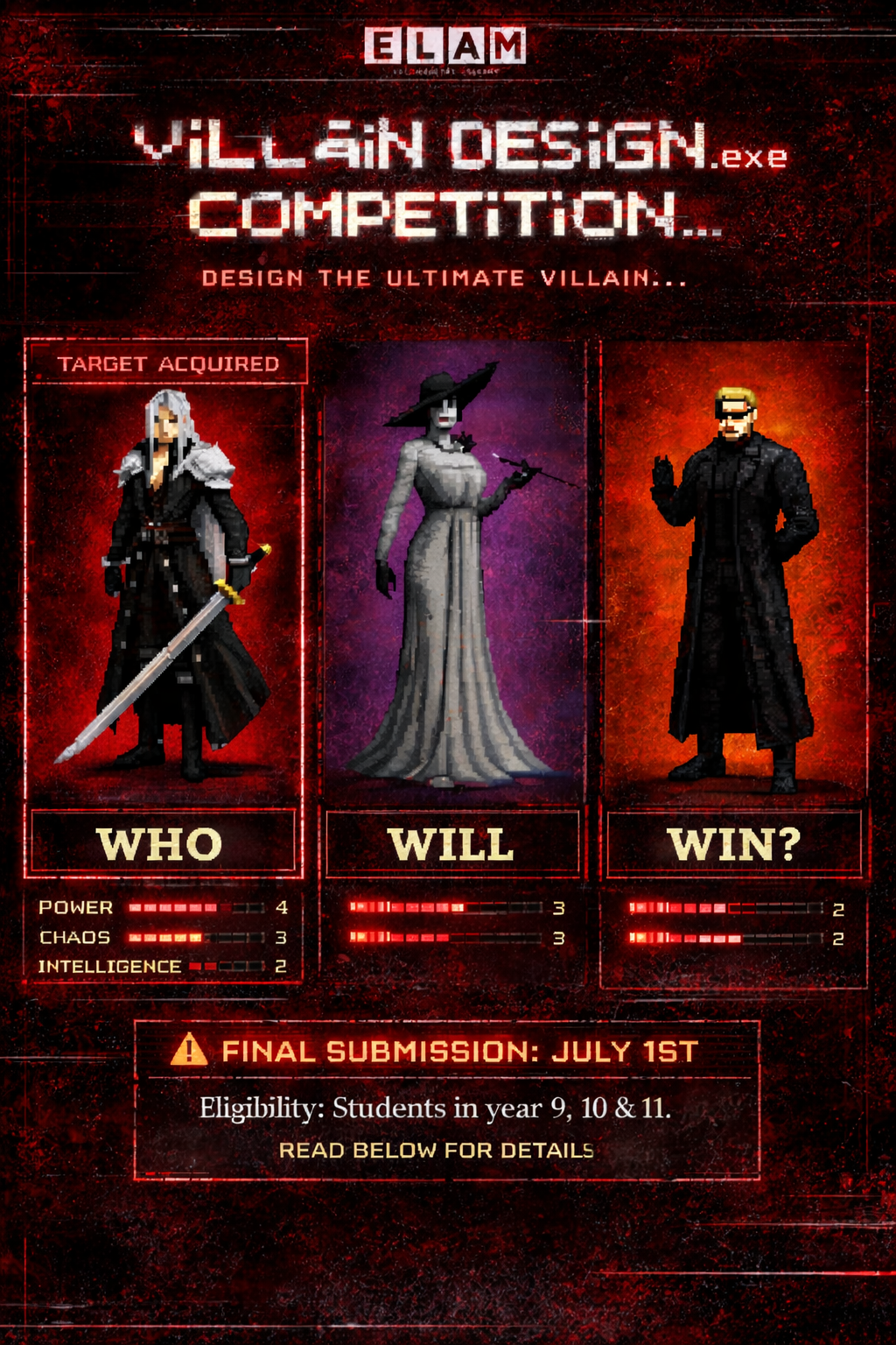 🎮 Villain Character Design Competition