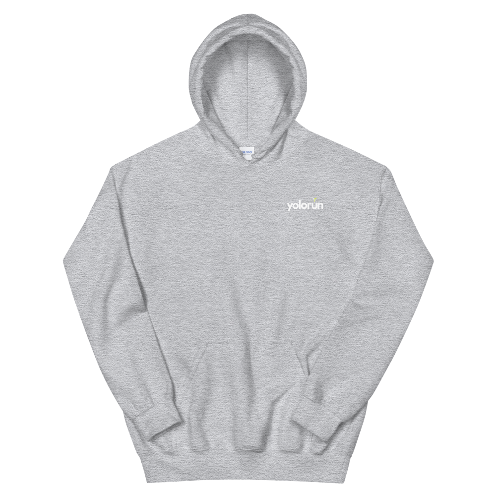 ATHLETIC CARBON GREY FLEECE HOODIE - EMBROIDERED PRINT