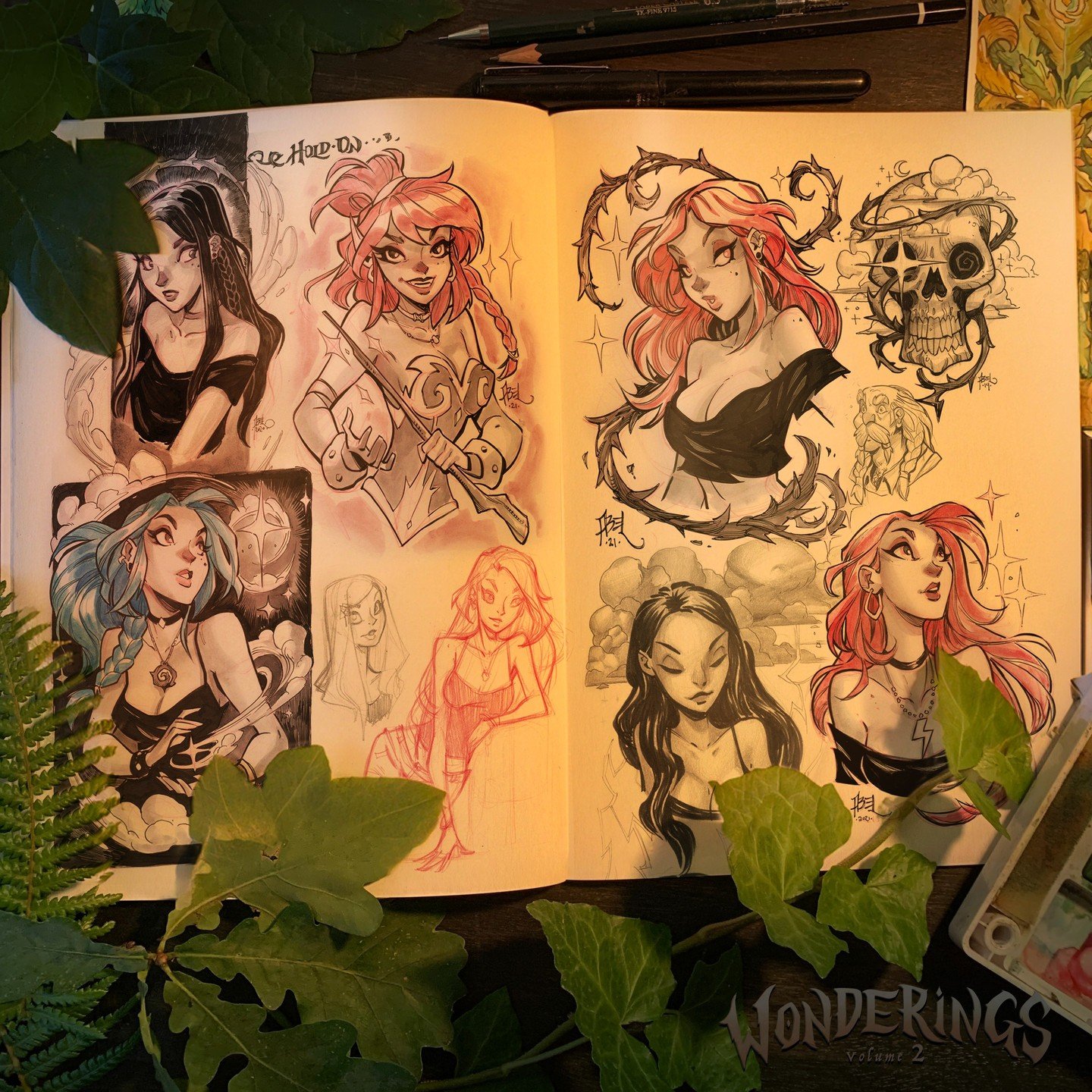 🌟✨💫⏳ Less than 24 hours left on my Kickstarter for my new artbook &quot;Wonderings Volume 2&quot;! Don't miss your last chance to get all the bonus goodies, exclusive prints, bookmarks, and a FREE original sketch with every order. Let's go out with