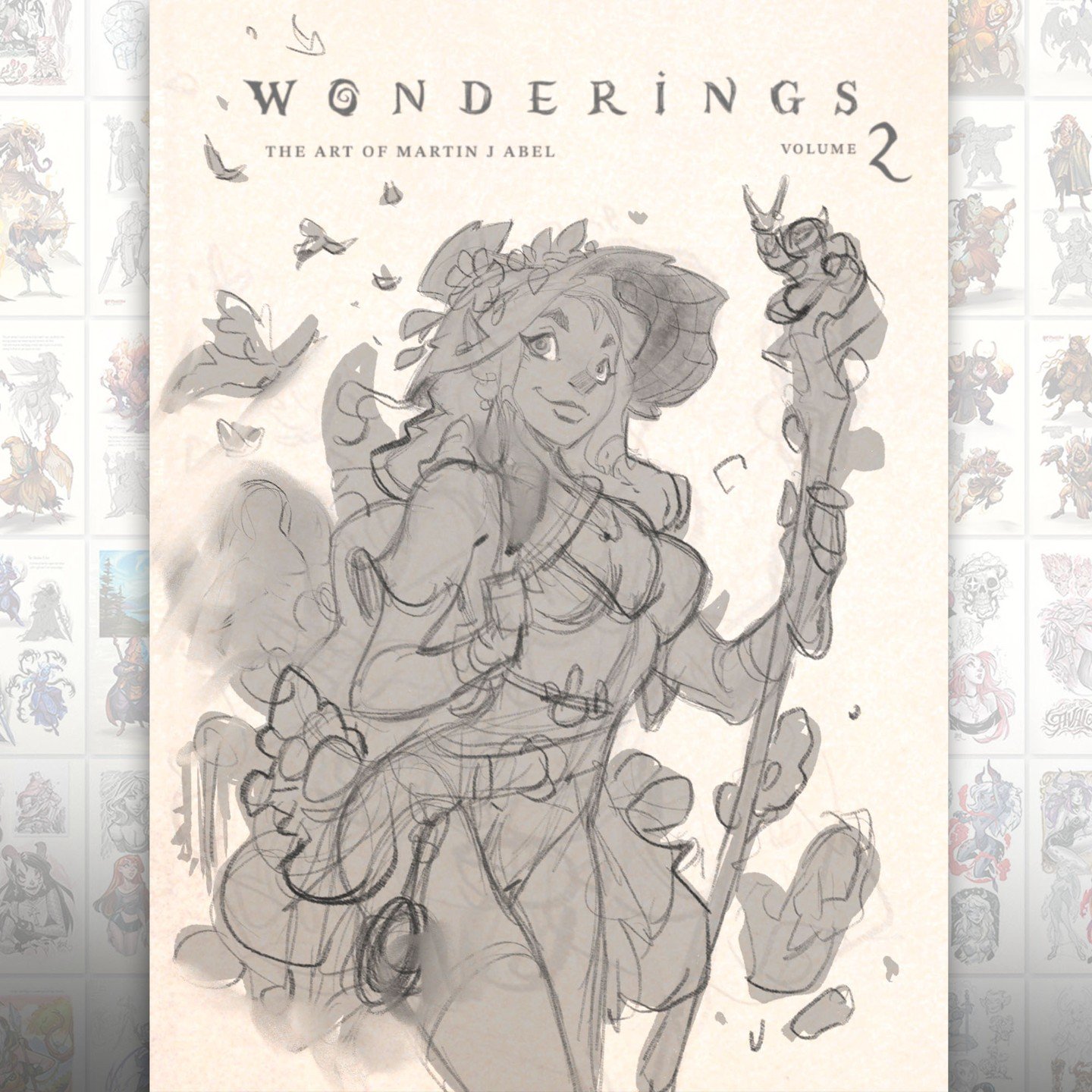 🌟 Only 7 days left to back the Kickstarter for Wonderings Volume 2! 🌟

✨ Featured in this post is the original sketch for the cover art, of Aura Wildwood the magical herbalist and forager - who is currently the featured character in my #wonderings2