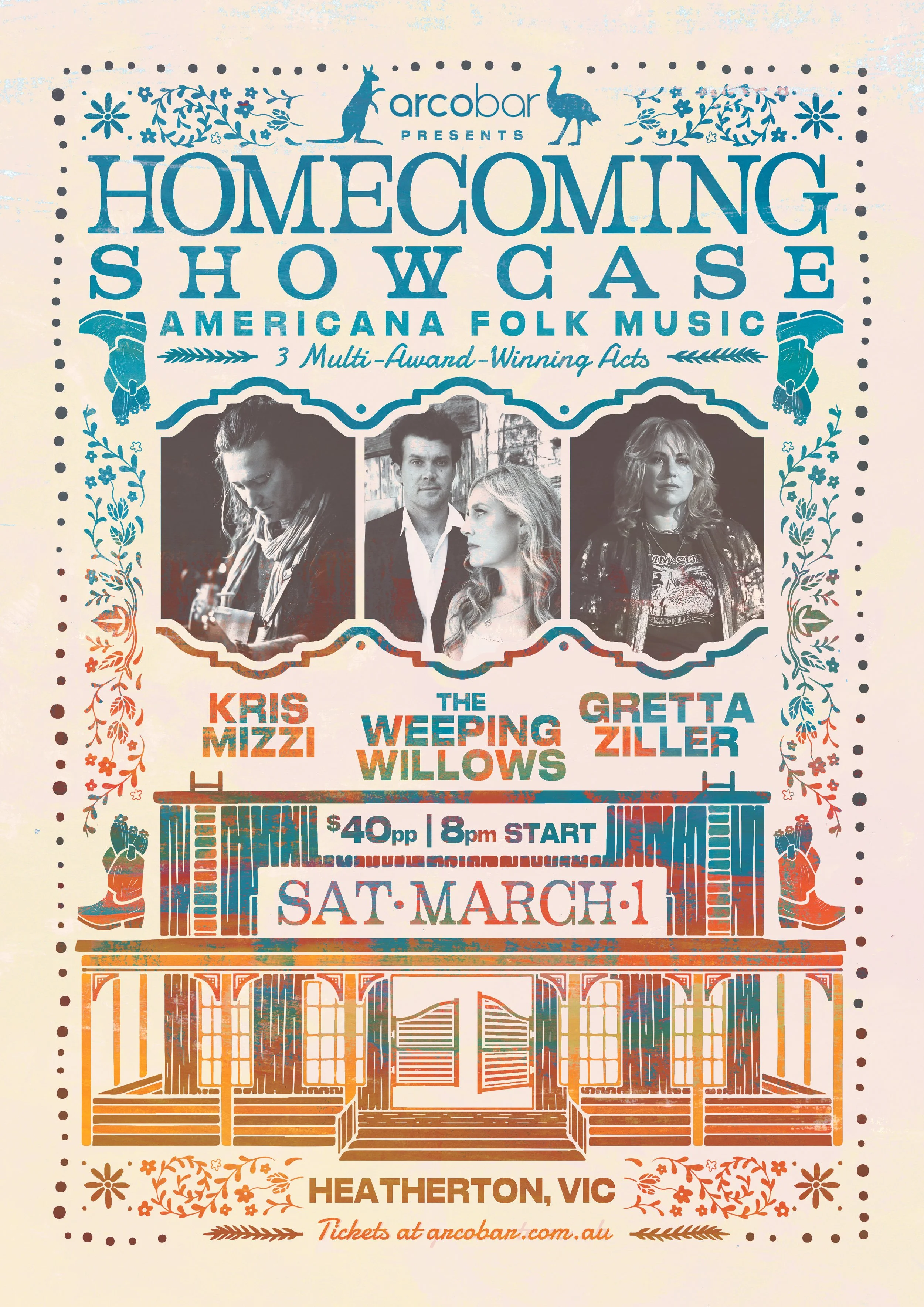 Kris Mizzi + The Weeping Willows + Gretta Ziller Homecoming Show!