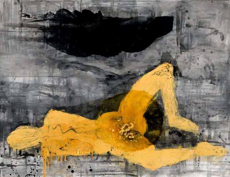 Tine Hind Ude af mig selv/eller... Blandform 130 x 170 cm 2007