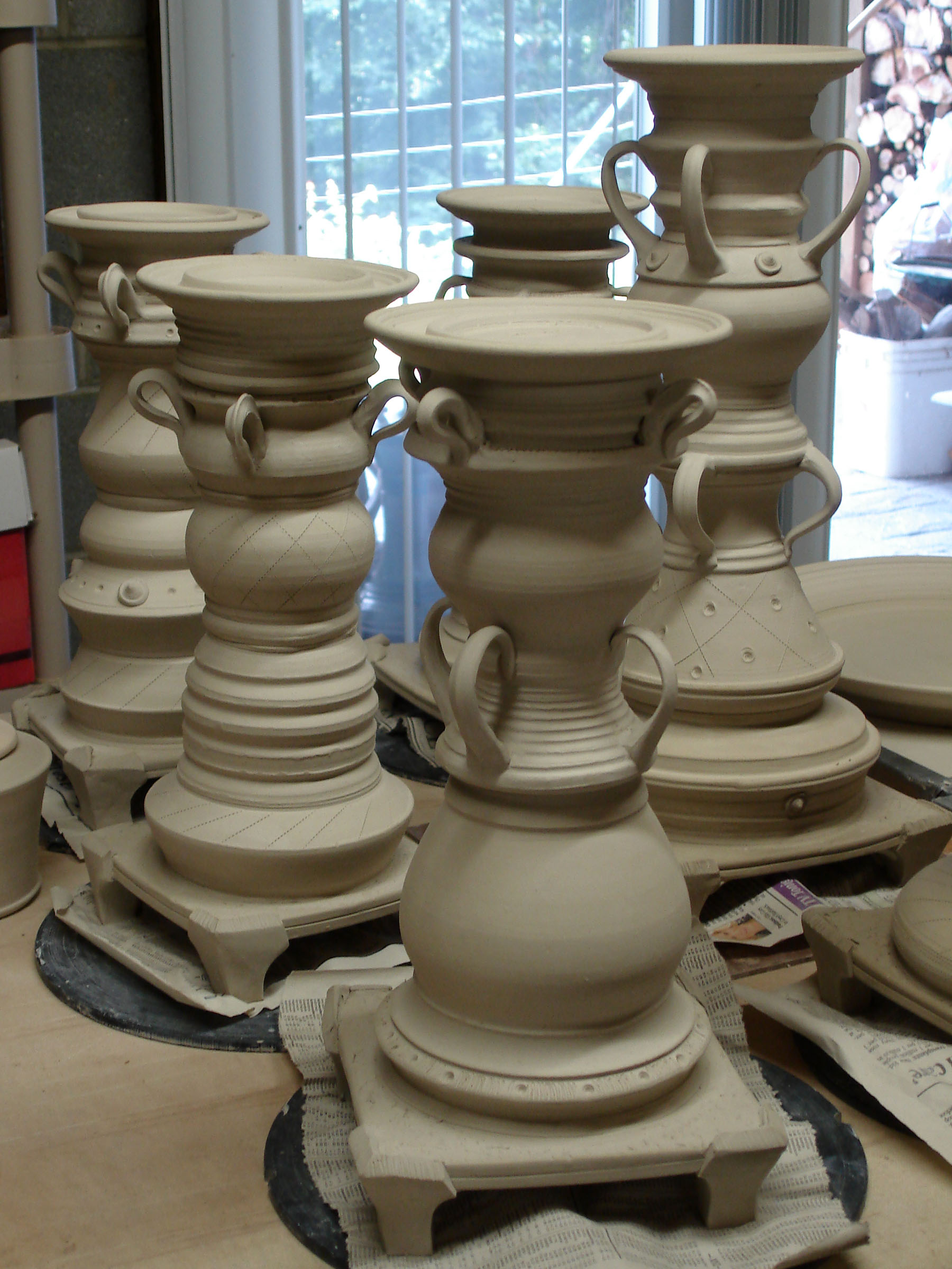 candle pedestals in process.jpg