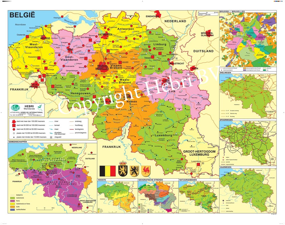 vier keer gebruiker Honger Uitgelicht: De Wandkaart van België — Uitgeverij Hebri