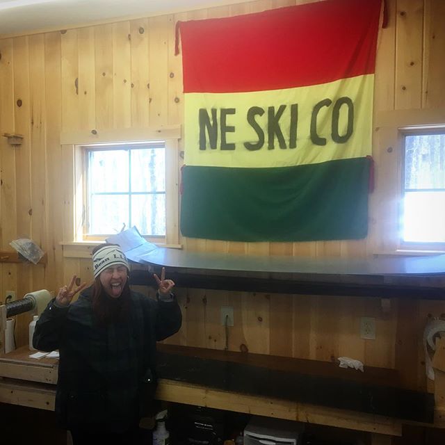 It&rsquo;s Reggae time...look for this flag bopping around the mountain the next few days 🇯🇲🗻⛷
..
💙❄️NEskiCo
#northeastskicompany #northeast #ski #company #mainemade #madeinmaine #maine #local #sugarloaf #workshop #skis #handmade #oneofakind #the