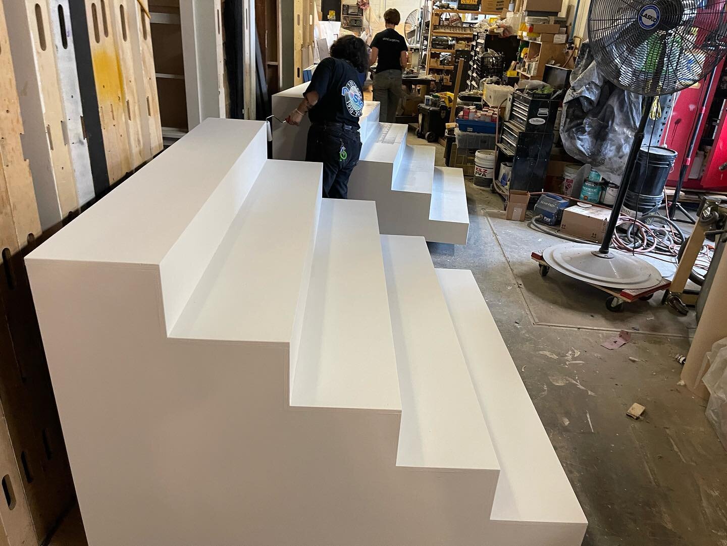 &hellip; from a stack of plywood on Thursday morning to the stage for an international singing group tomorrow night. 48 hours in the life of BNG Industries! #cnc #cncmachining #set #fabrication #setfabrication #stairwaytoheaven #kpop