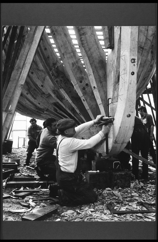 Boatbuilders at work. G.Little 1970