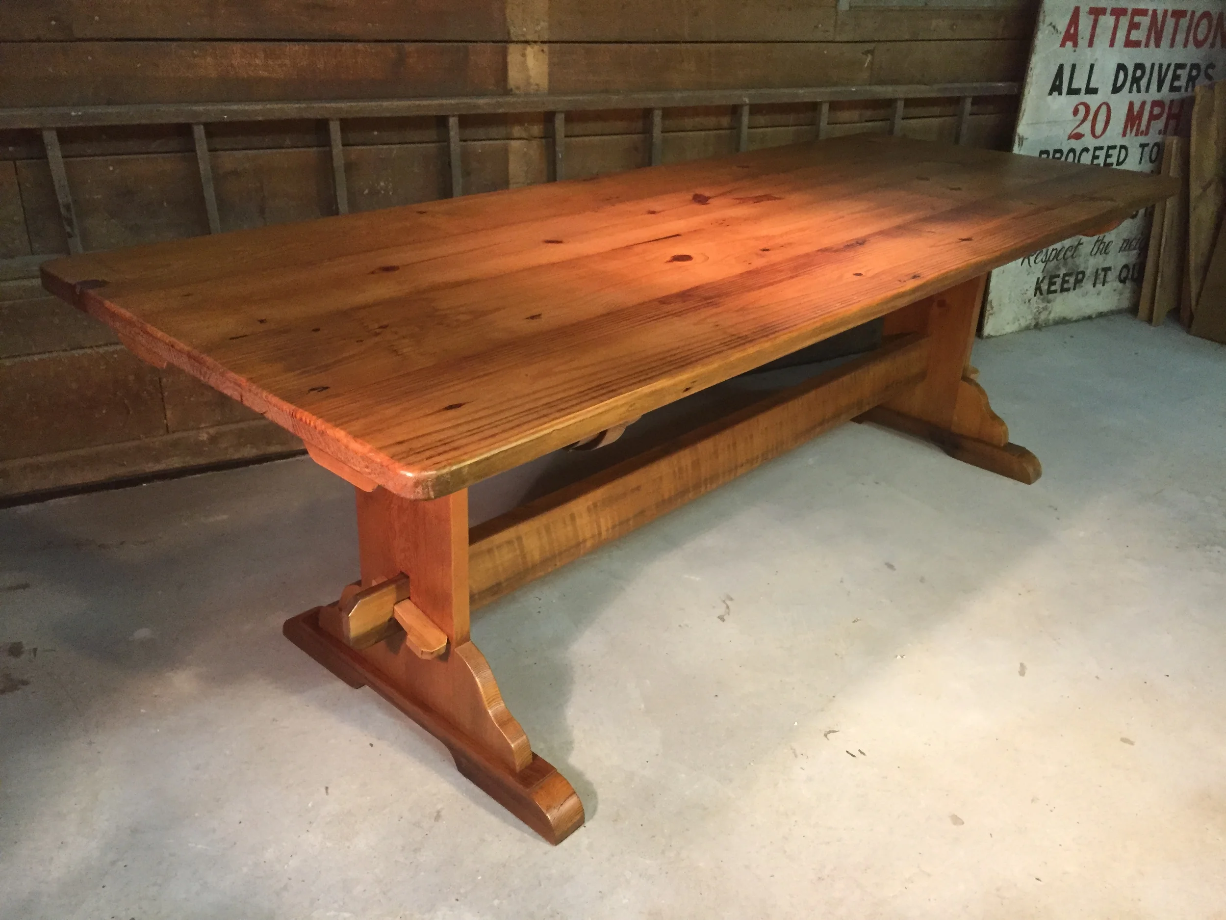 8' STANDARD TRESTLE TABLE GOLDEN BROWN
