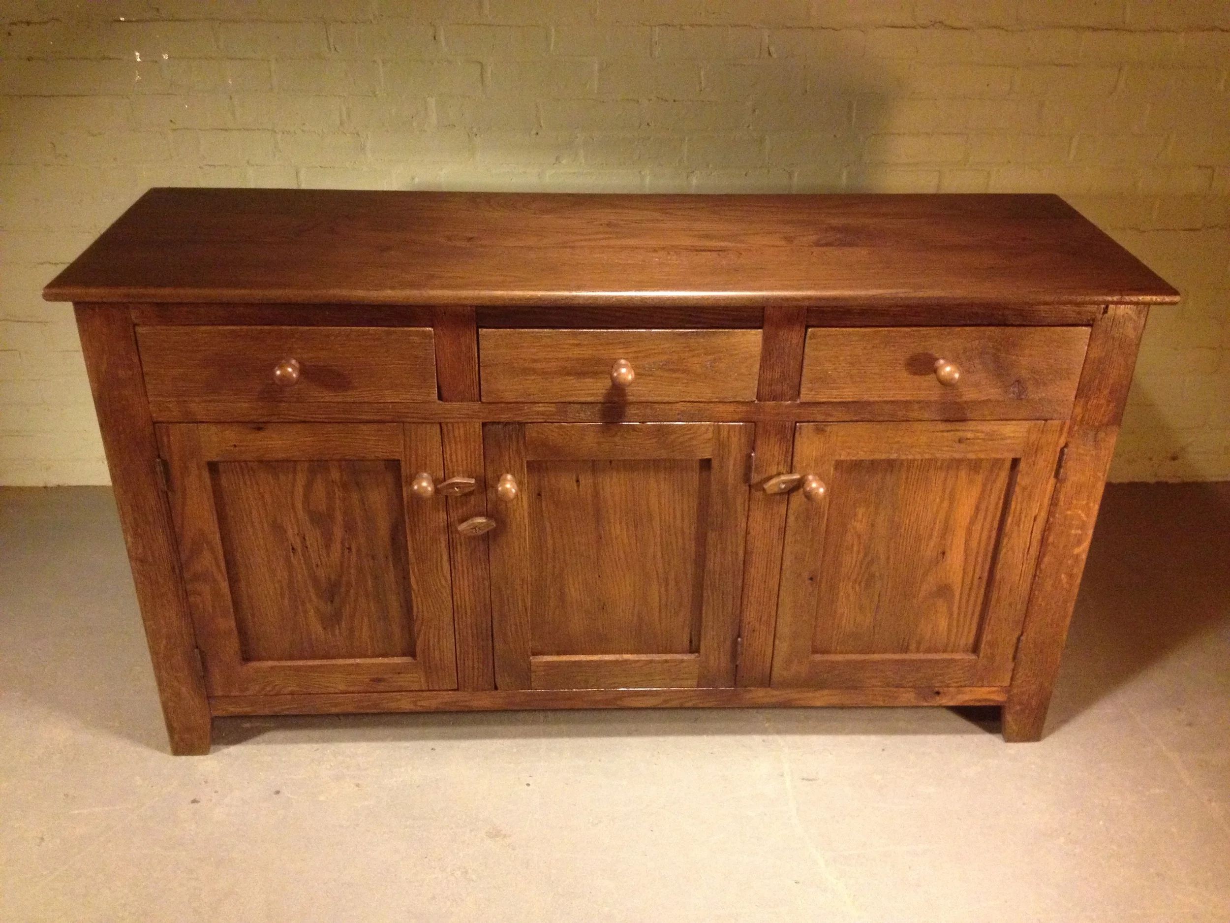 60"x18"x36" 3 over 3 server finished in wallnut