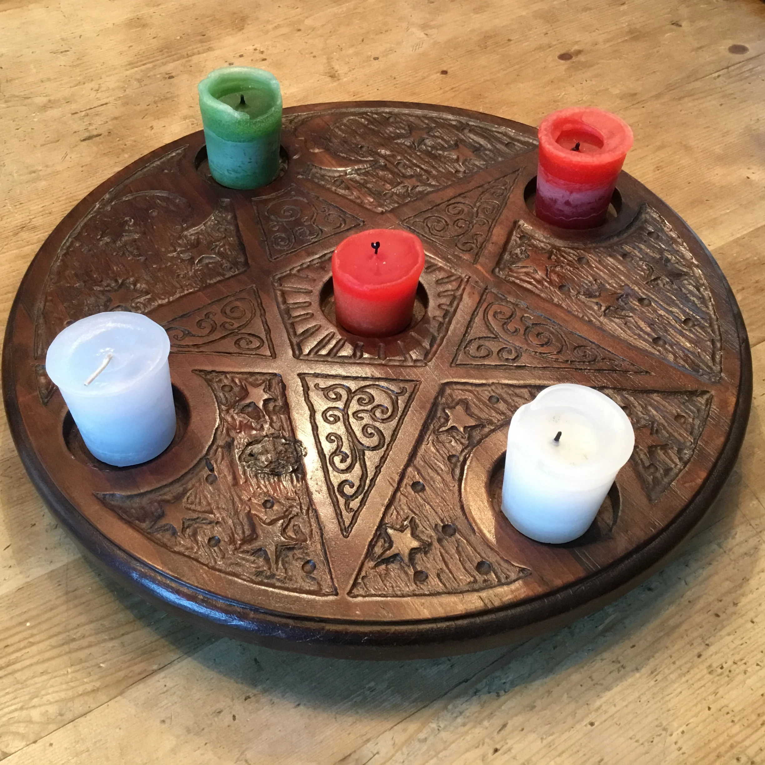 Carved Pine portable altar