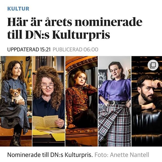 Grattis @levanakin till nominering till DNs Kulturpris @dagens_nyheter