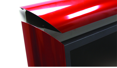 MonitorMaker kit for mitered corners includes four precut cut extrusions with trim base and a set of corner slides for the miter.
