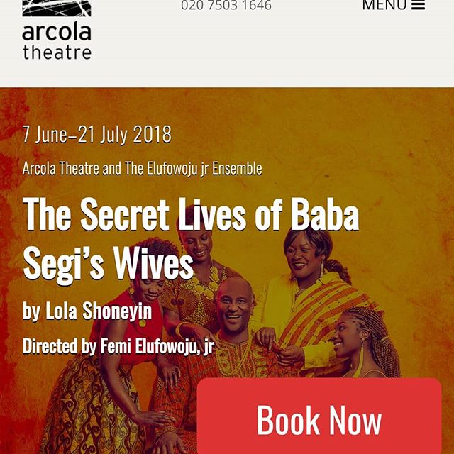 Our glorious @thisisayodele is part of this brilliant cast in this amazing show. The reviews are 🌟🌟🌟🌟🌟!!! SO PROUD.
#arcolatheatre #femielufowojujr #thesecretlivesofbabasegiswives