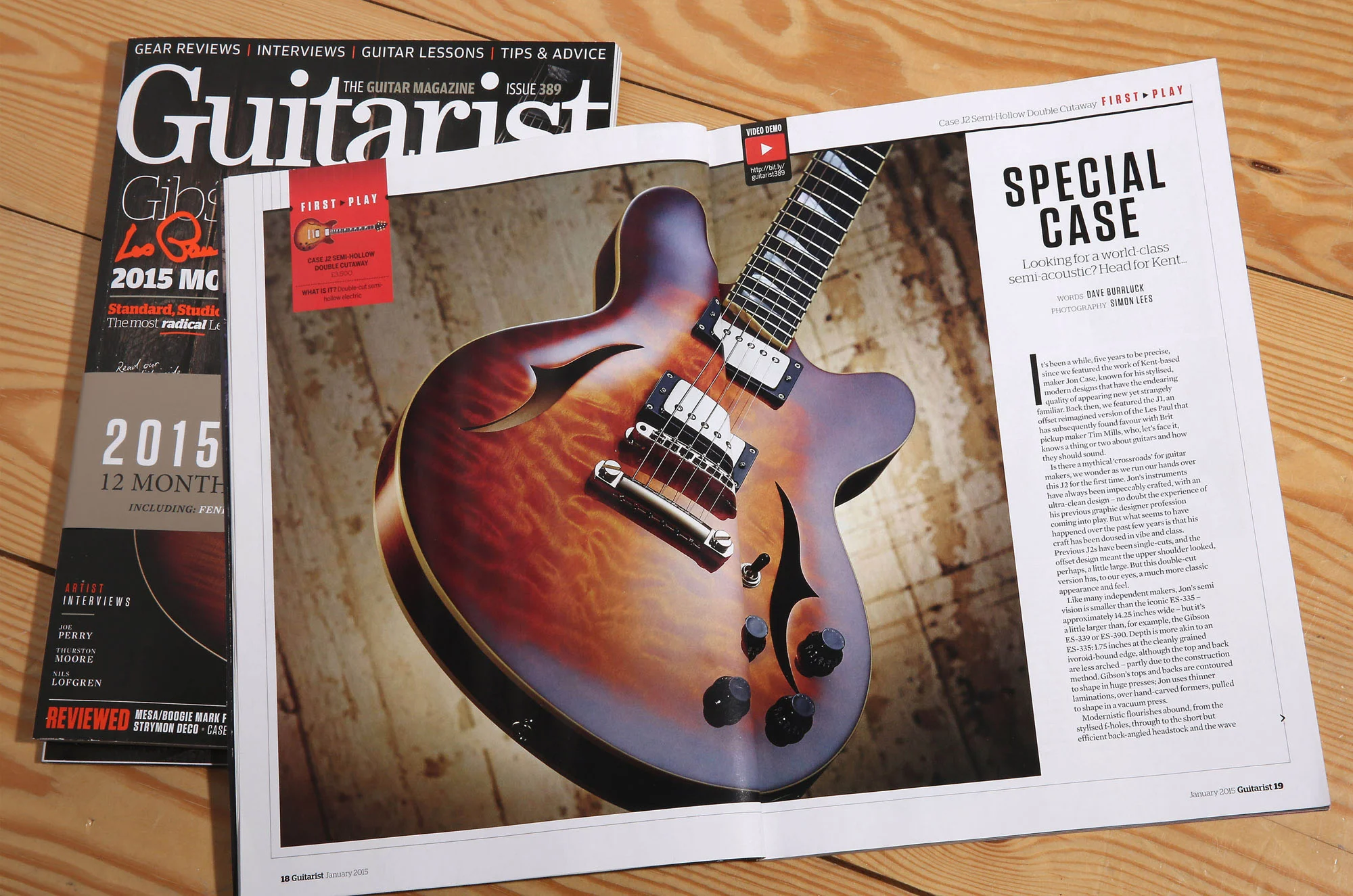 Case J25 semi hollow review Guitarist Magazine