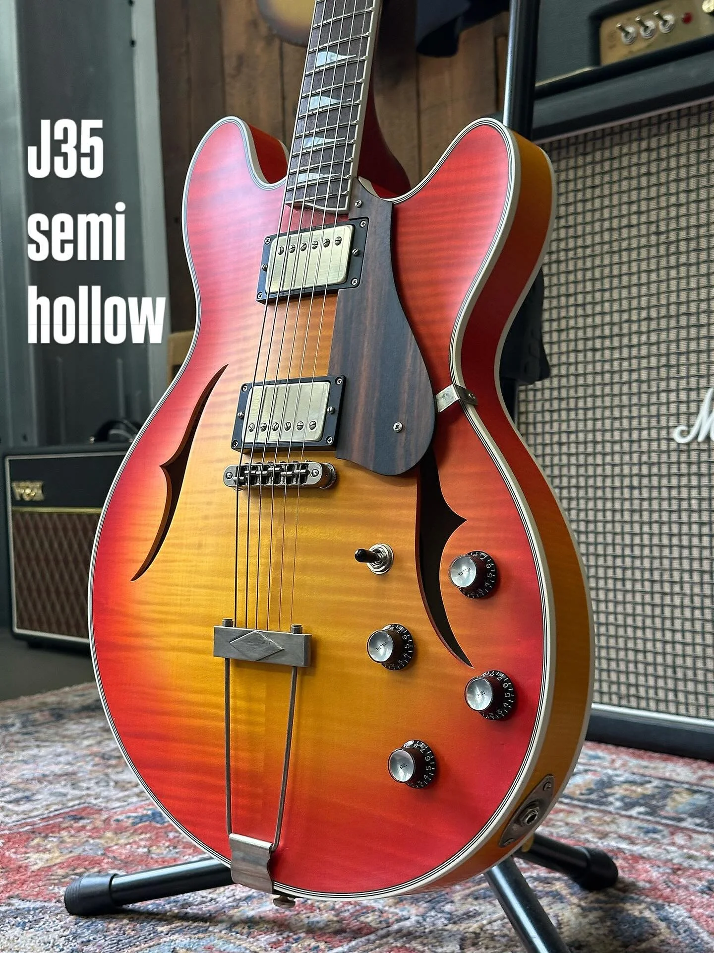 #caseguitars #guitarist #semihollowbody #archtopguitar #bareknucklepickups #abmguitarparts