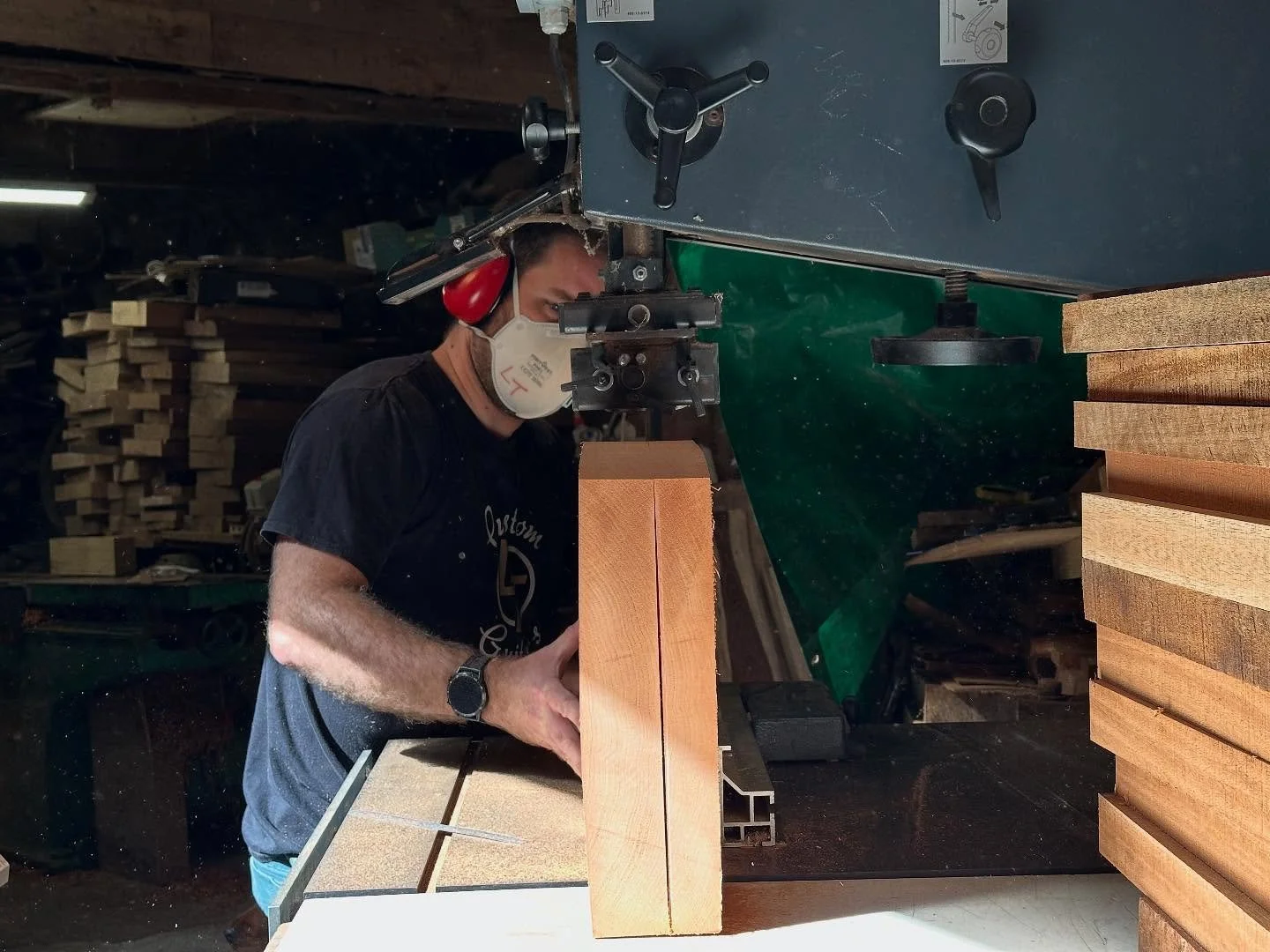 We had a great time @luthiers_supplies selecting beautiful tonewoods for our next builds. Thanks Lewis for all your help. Jon &amp; Joseph.