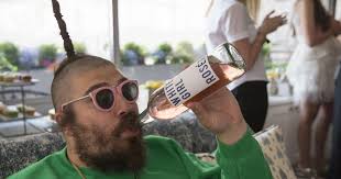 'The Fat Jew' enjoying his own White Girl Rose.