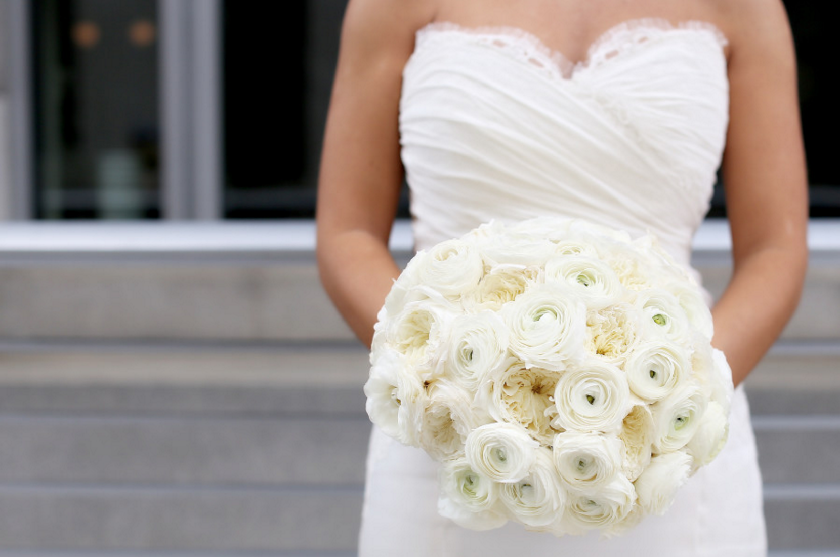 bouquet made of white ranunculus