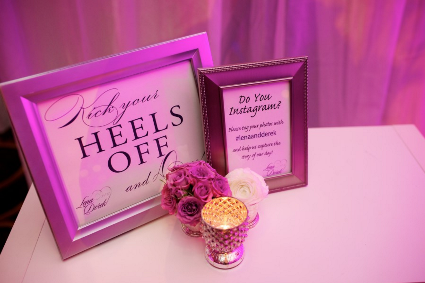 Grand Rapids, Michigan Wedding Reception Cute Signage