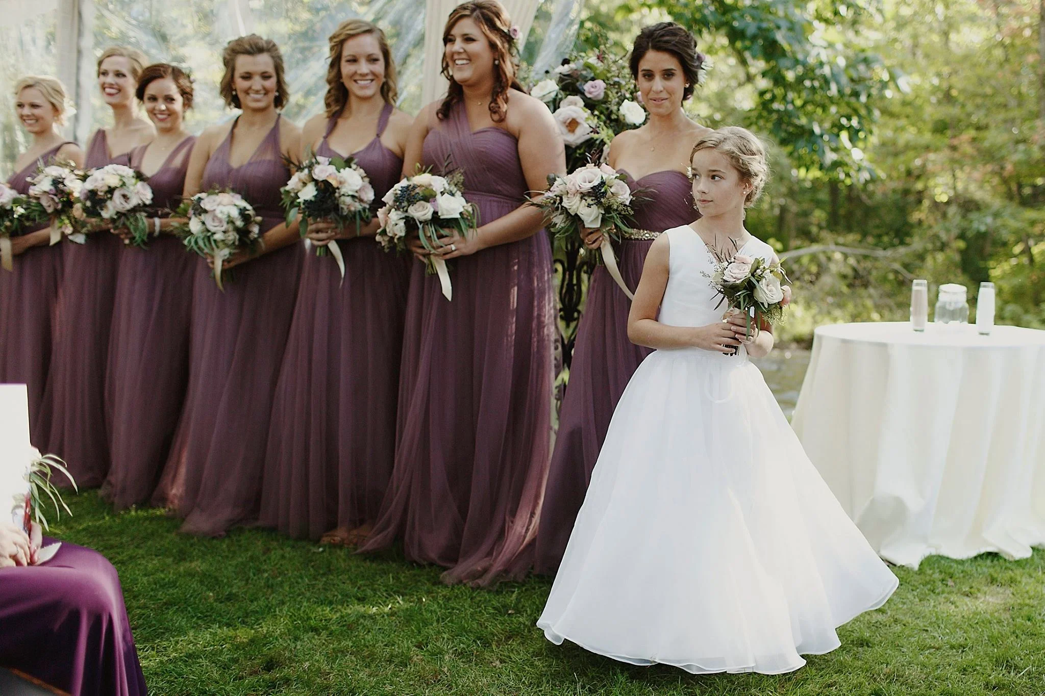 Grand Rapids, Michigan Wedding Flower Girl Photos