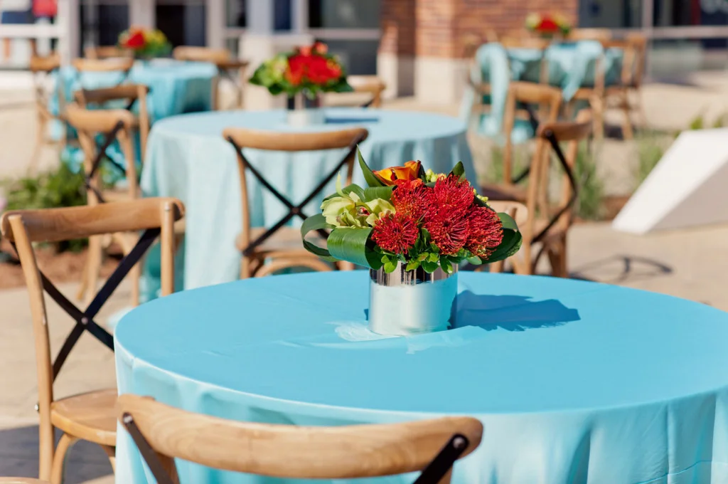 Grand Rapids, Michigan Event Blue Linen and Florals