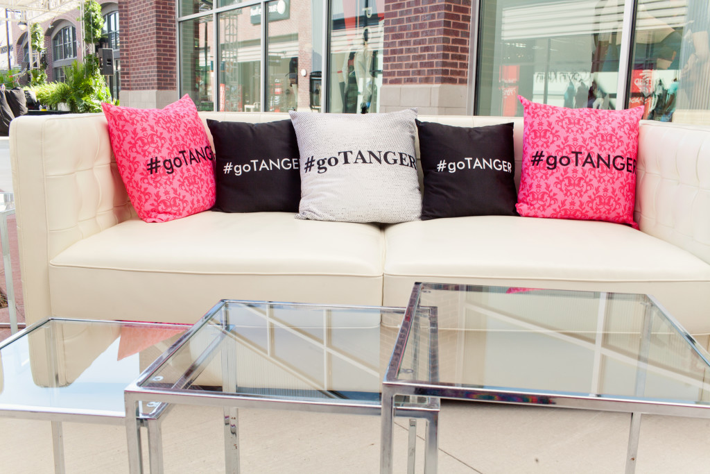 Event Seating with Tanger Outlet Customized Pillows