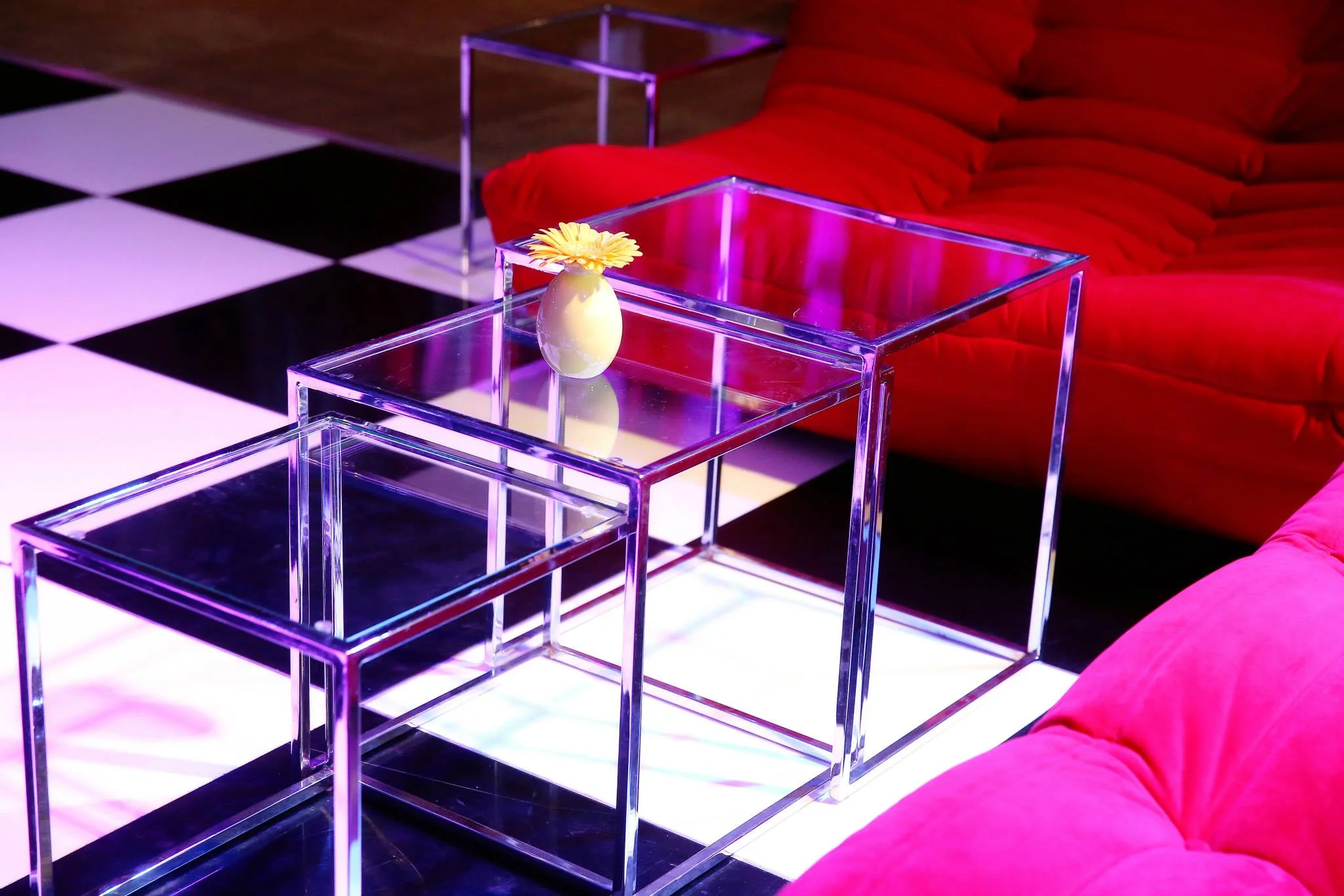 VAI Van Andel Institute Glass Tables