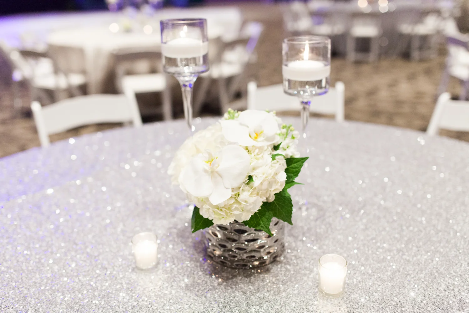 DeVos Place Convention Center White and Green Arrangement