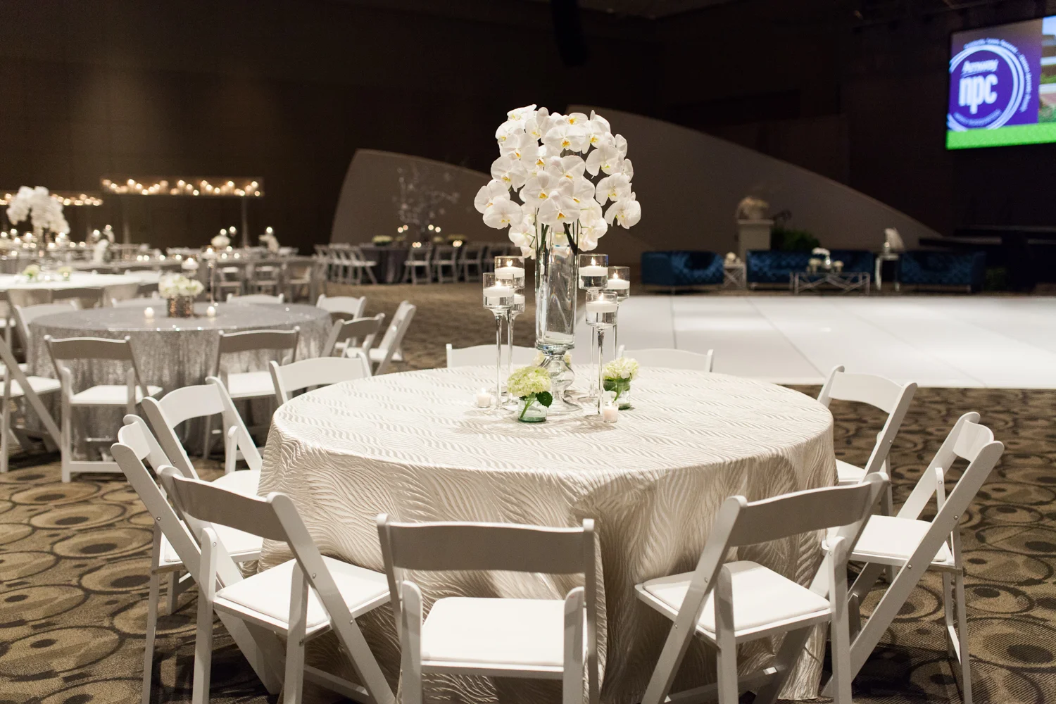 DeVos Place Convention Center Orchid and Rose Arrangement