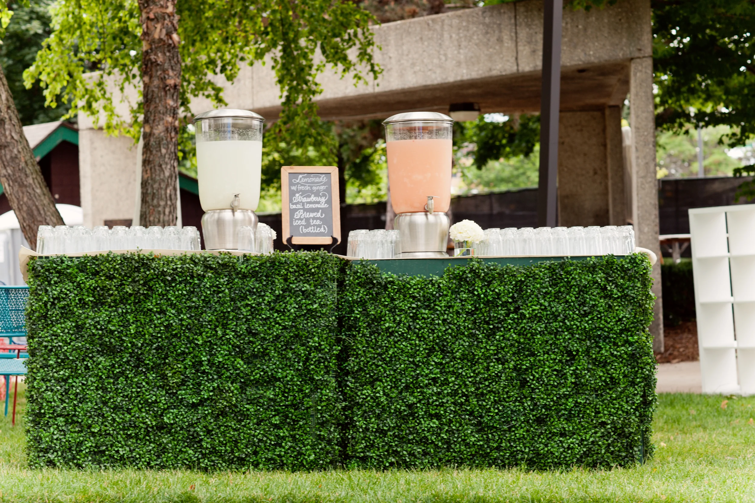 Grand Rapids, Michigan Outdoor Bar Covered in Flowers