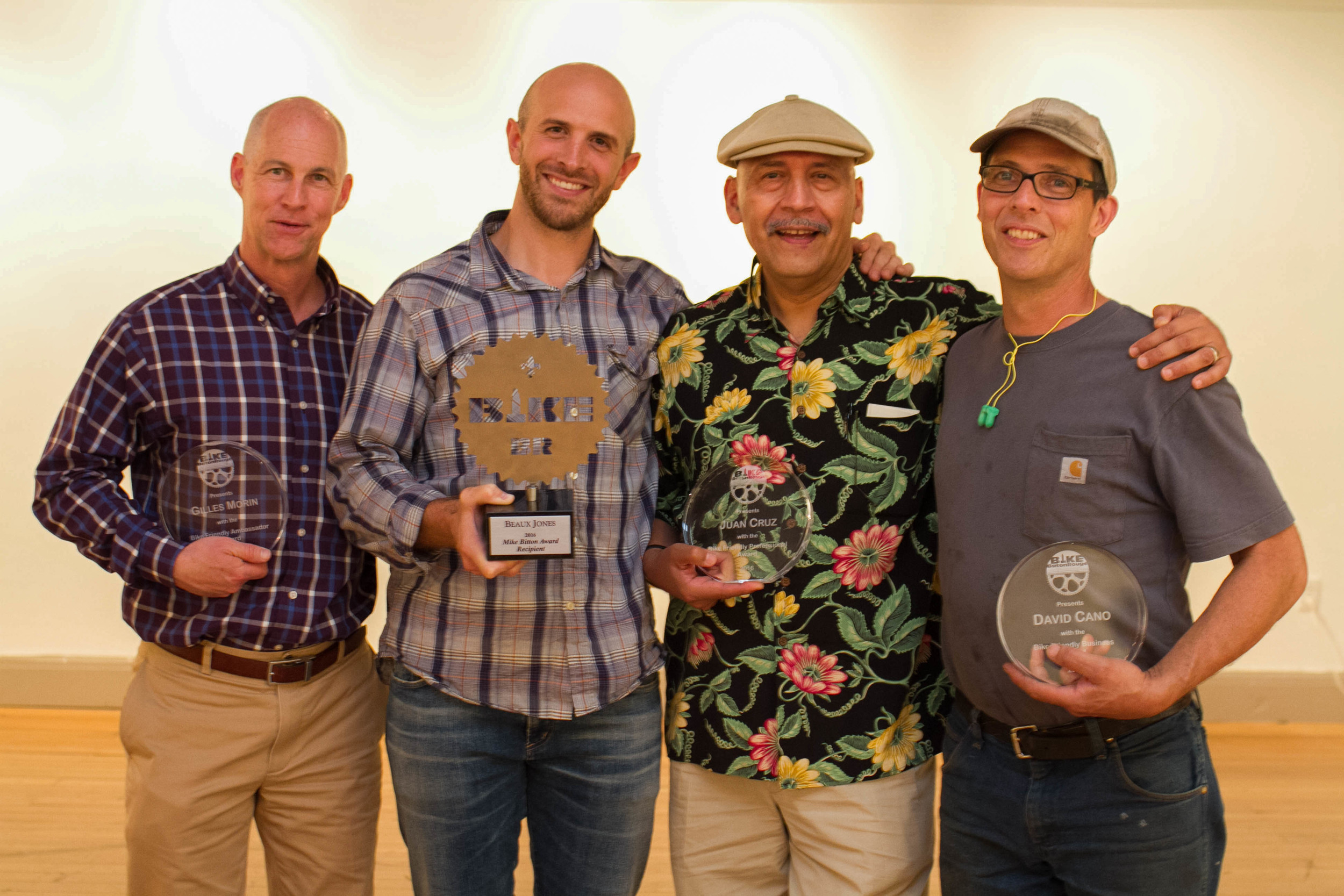 Left to Right - Gilles Morin, Beaux Jones, Juan Cruz and Dave Cano (Photograph by Irene Kato)