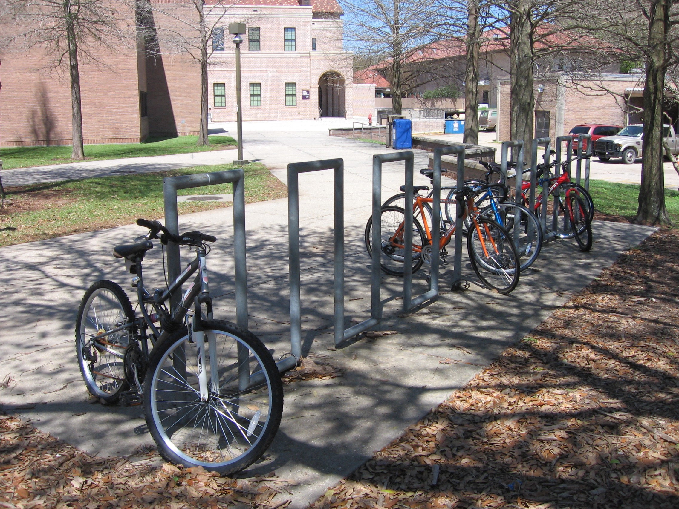 Bike Parking near the Stadium at LSU