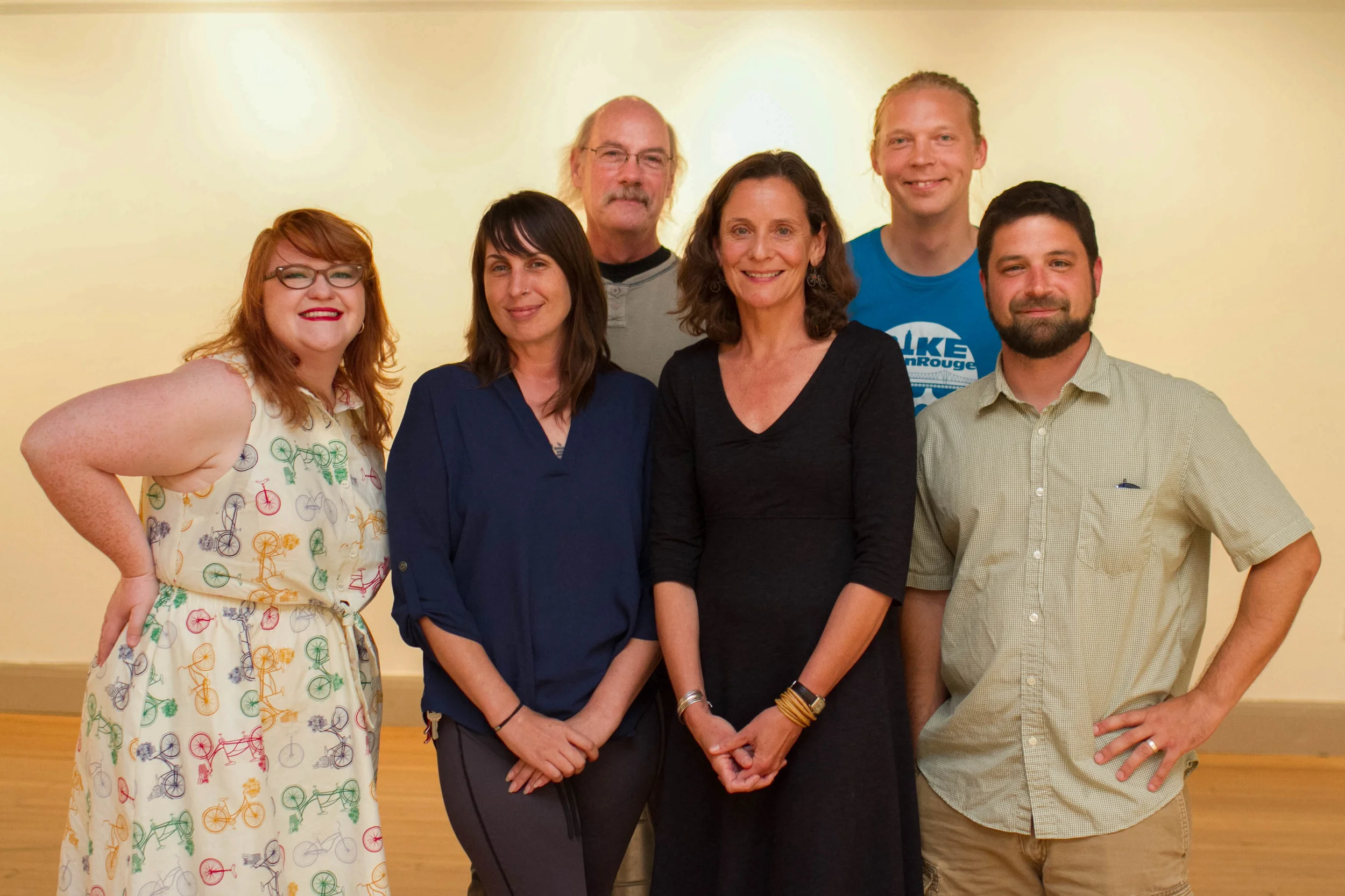 Bike Baton Rouge Board Members (Left to Right) Claire Pittman, Samantha Morgan, Alaric 'Ric' Haag, Kellen Gilbert, Mika Torkkola and Doug Moore (Photograph by Irene Kato)