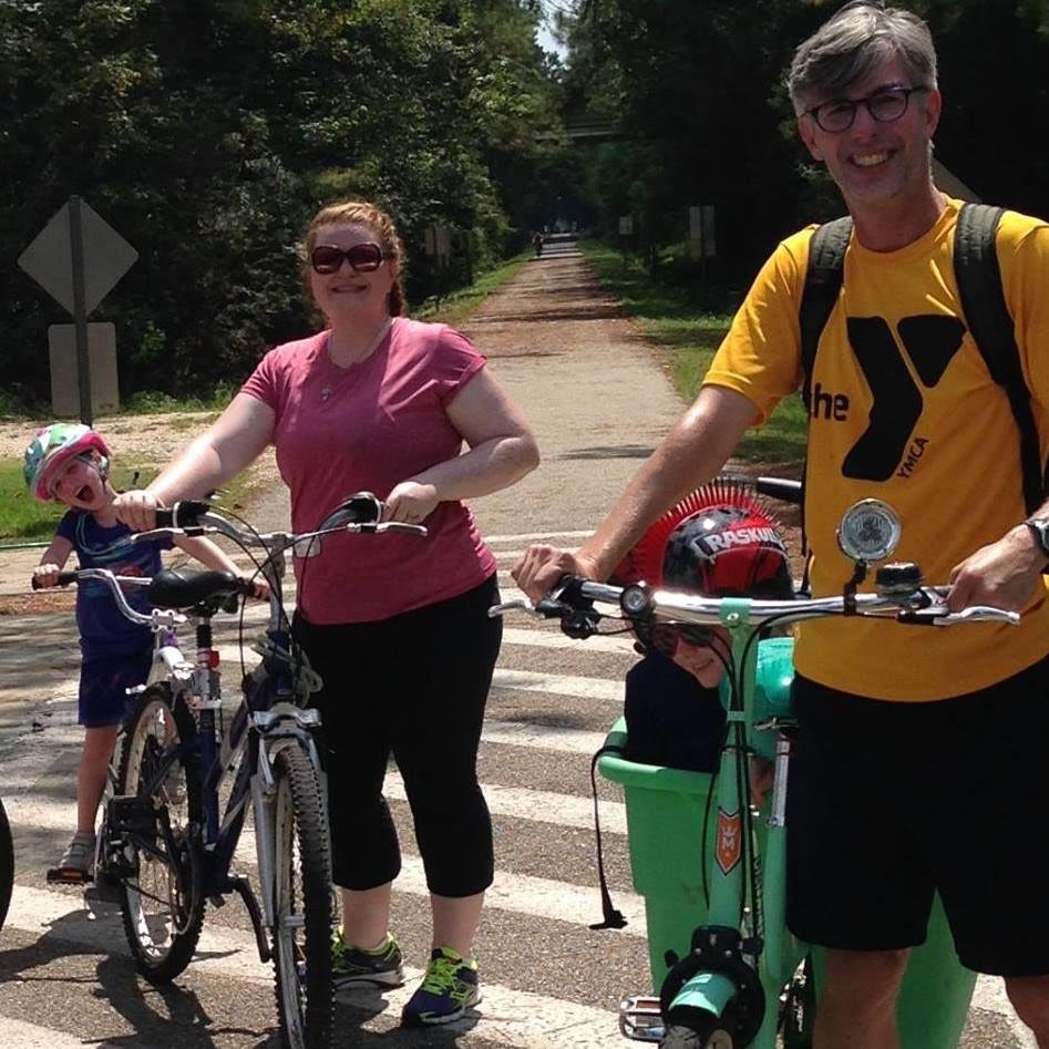 Claire Pittman is behind the Baton Rouge Bike Routes and Rides facebook page , where Baton Rouge bicyclists share routes, rides and advice about riding in Baton Rouge (and beyond). Claire and several other parents at the Baton Rouge FLAIM school formed a Bike Club - allowing their children to ride to school together in a safe and enjoyable environment.