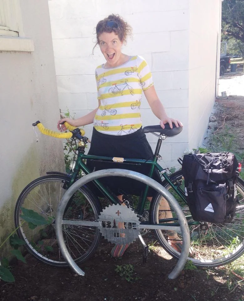 Tina is a long time bicycle advocate and former Board Member of Bike Baton Rouge. She practices and teaches many things, including Yoga, Massage and Pottery.