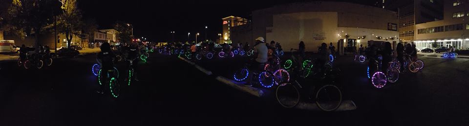 Public social ride downtown led by Geaux Ride.
