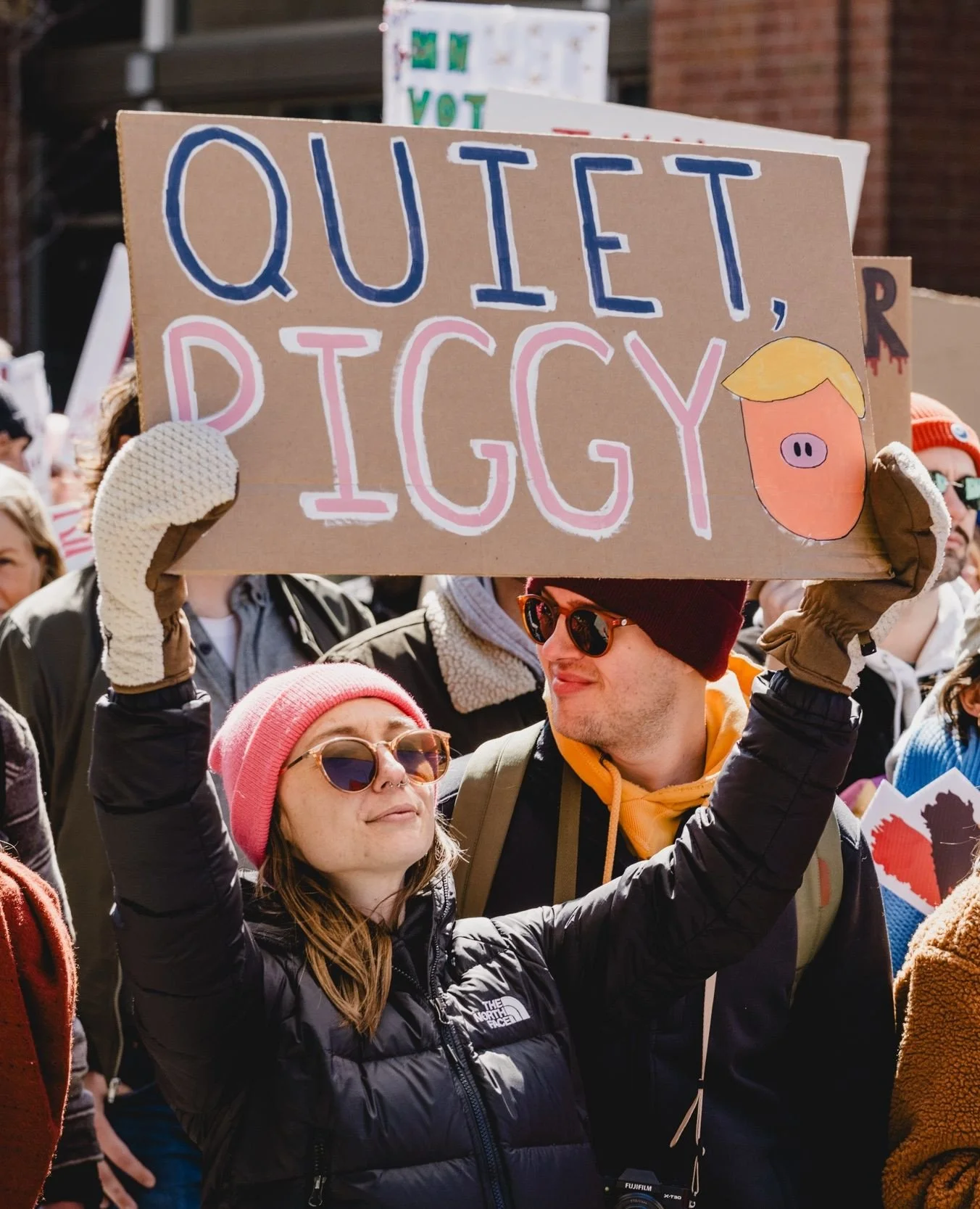 omg who else is tired of listening to this guy talk and tweet? 🙄🙄🙄⁠ ⁠
⁠
⁠
⁠
A couple of shots from the 🚫 No Kings 👑 protest in March.⁠
Keep on keepin' on, friends. ✊🏼 We will outlive this psycho.