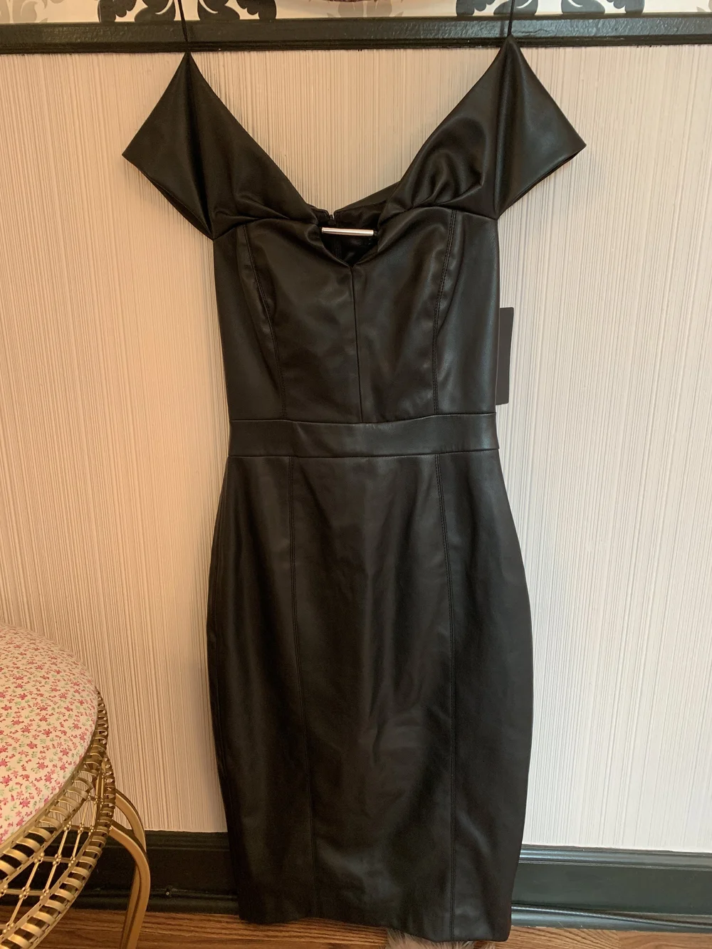 chinese dress ladies Wispelle Leather Mini Dress – VICI main image 0