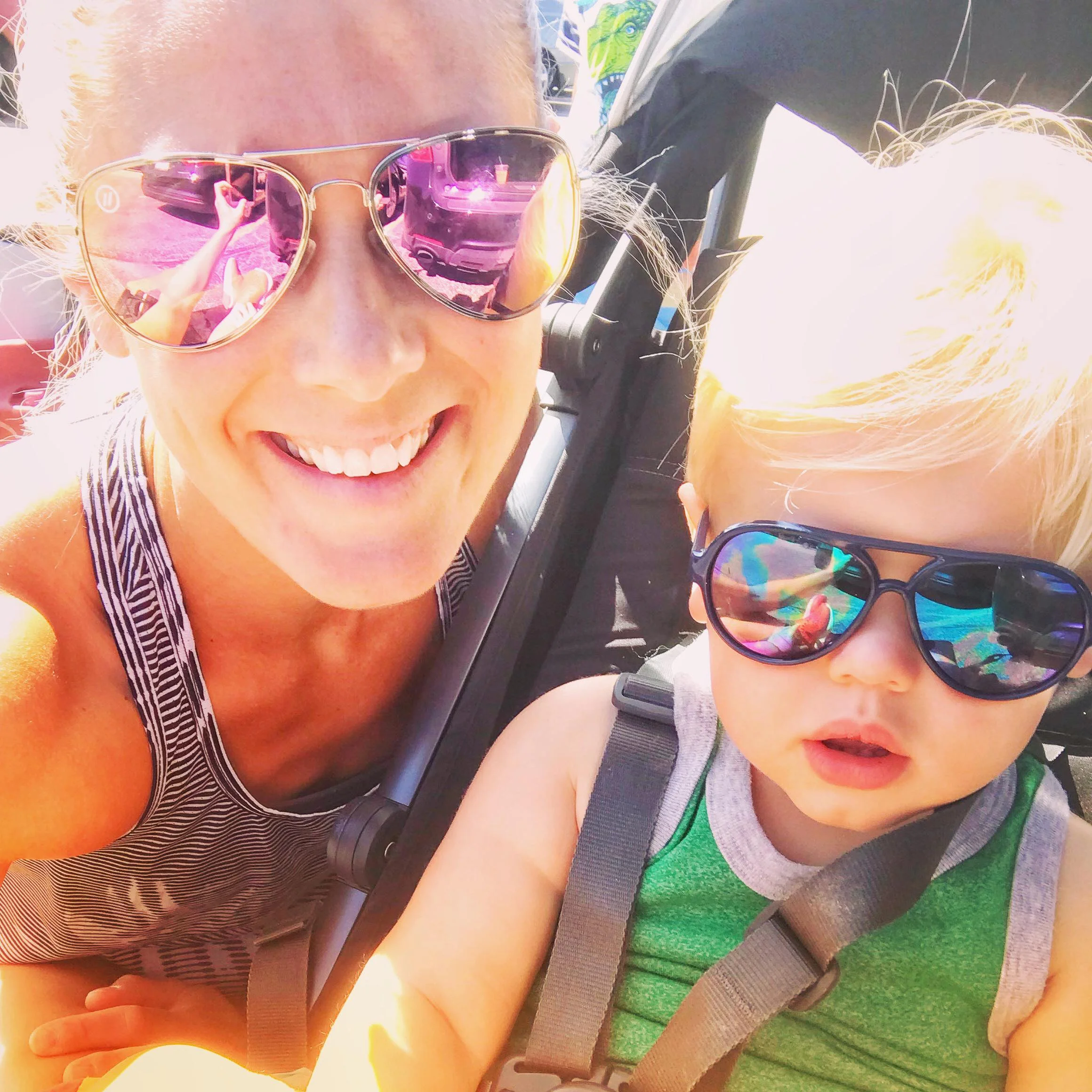 Ever on the move! Lauren and theo!