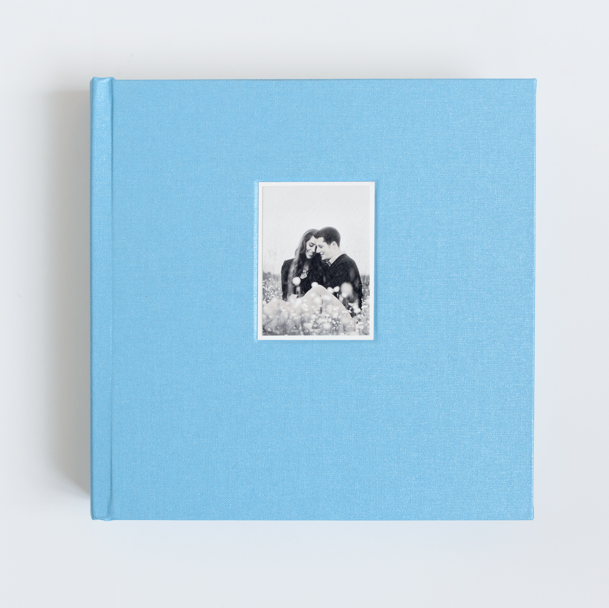 Laura + Stewart 8" x 8" Flushmount buckram album, Tintoretto paper