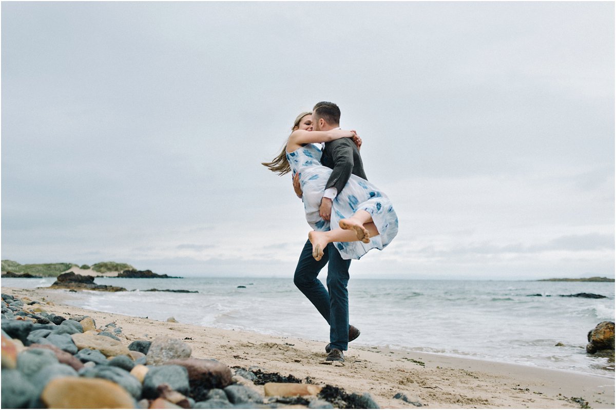  Engagement portraits photography Edinburgh Scotland seaside 