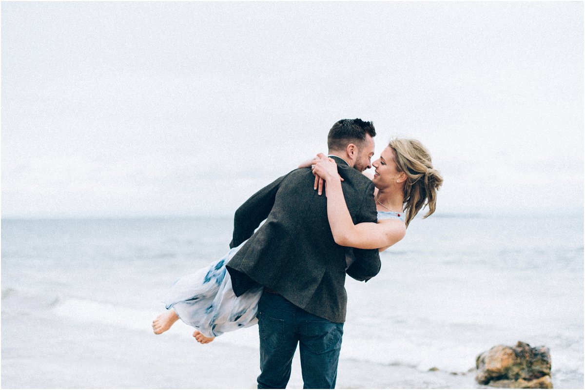  Engagement portraits photography Edinburgh Scotland seaside 