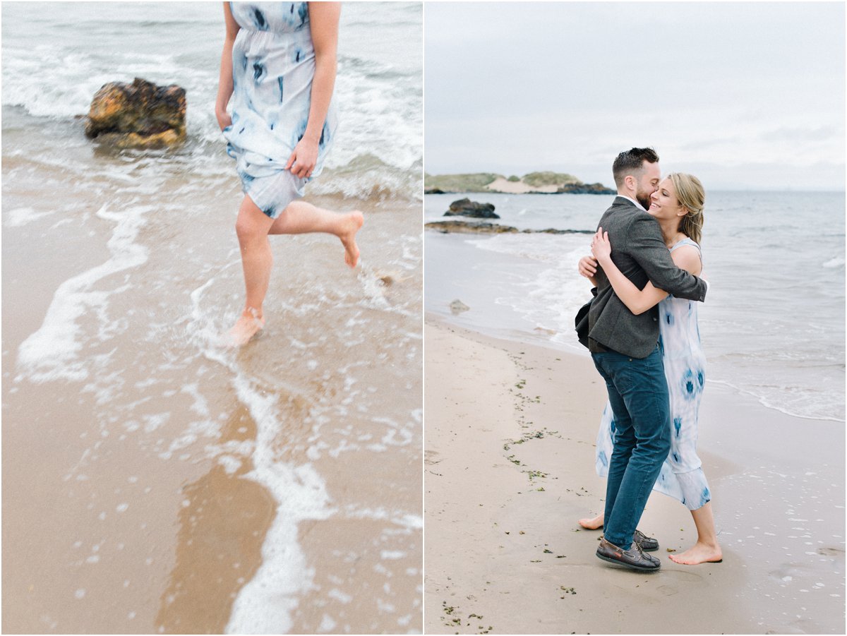  Engagement portraits photography Edinburgh Scotland seaside 